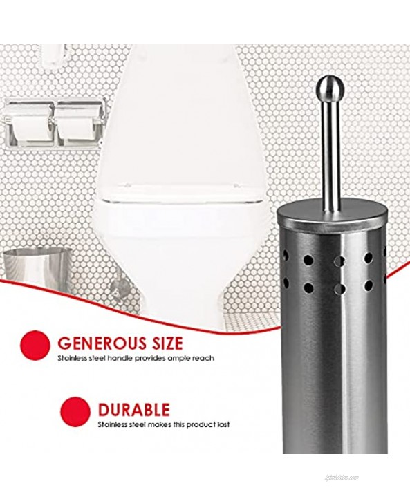 Home Basics Vented Stainless Steel Toilet Brush Holder