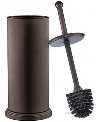 Home-it Toilet Brush Set Bronze Toilet Brush for Tall Toilet Bowl and Toilet Brush Holder with Lid Great Toilet Bowl Cleaner