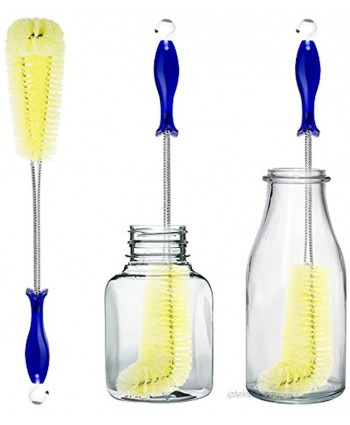 Long Bottle Brush Cleaner -16" Bottle Cleaning Brush Flexional Water Bottle Cleaner Washer Tool for Water Bottles,Cup,Tumblers or Wine Stemware