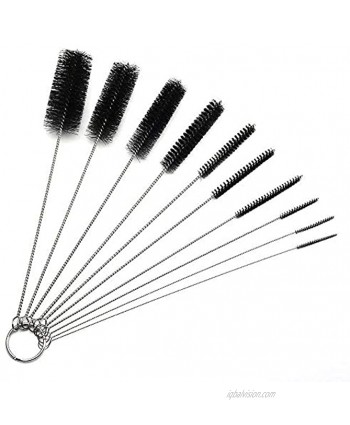Long Straw Brush Nylon Pipe Tube Cleaner 8.2-ihch 10 Different Diameters Set of 10