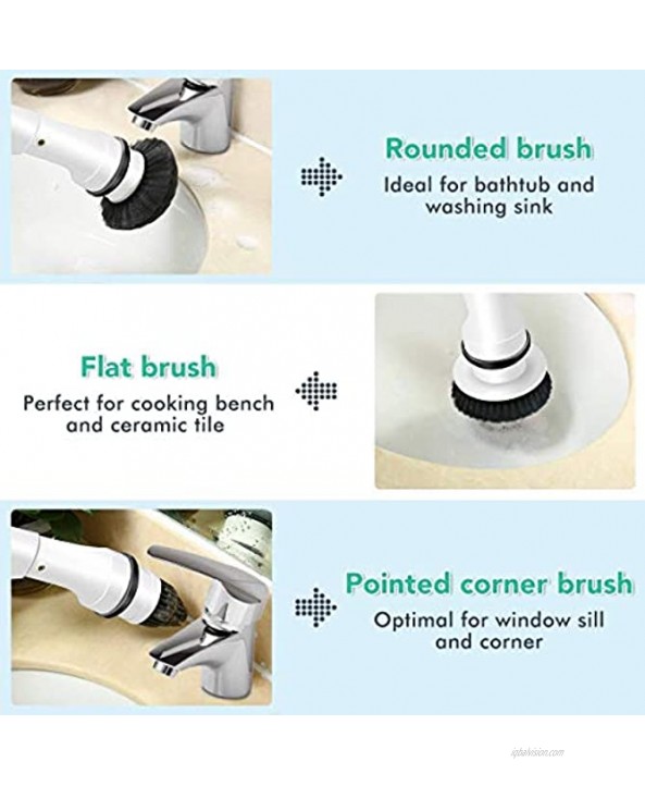 MECO Electric Spin Scrubber Power Scrubber Cordless High Rotation Handheld Bathroom Scrubber Rechargeable with 3 Replaceable Cleaning Brush Heads for Cleaning Tub Tile Floor Sink Wall Window