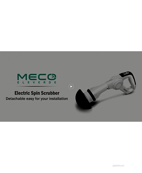 MECO Electric Spin Scrubber Power Scrubber Cordless High Rotation Handheld Bathroom Scrubber Rechargeable with 3 Replaceable Cleaning Brush Heads for Cleaning Tub Tile Floor Sink Wall Window