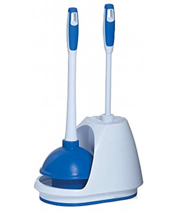 Mr. Clean 440436 Turbo Plunger and Bowl Brush Caddy Set Toilet Brush Plunger Combo