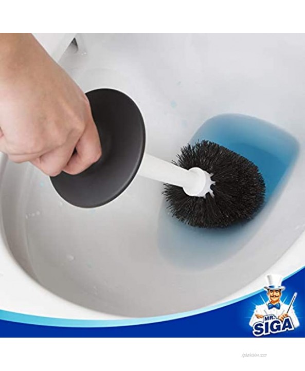 MR.SIGA Toilet Bowl Brush and Holder for Bathroom Black 1 Pack