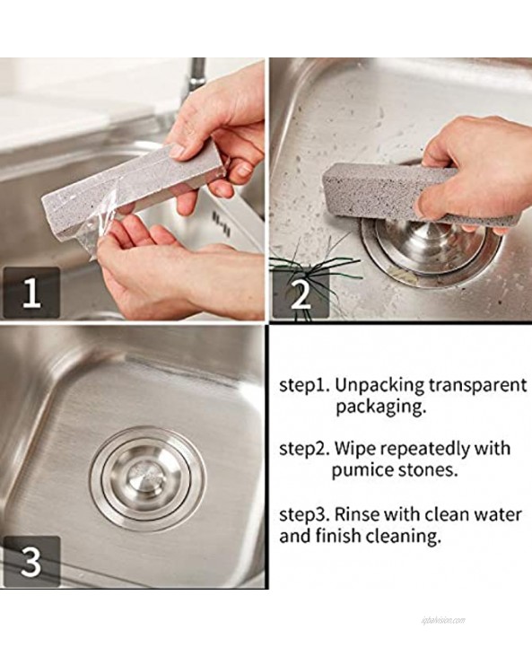 Pumice Sticks Pumice Scouring Pad for Cleaning Grey Pumice Stick Cleaner for Removing Toilet Bowl Ring Bath Household Kitchen Spa Pool Household Cleaning 5.9 x 1.4 x 0.9 Inch 6 Packs