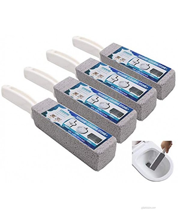 Pumice Stone for Toilet Bowl Cleaning with Long Handle 4 Pack