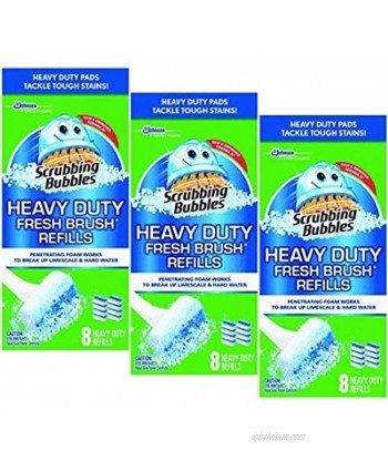 Scrubbing Bubbles Heavy Duty Refills Fresh Brush Toilet Cleaning System 8 Count Refill Package Image May Vary
