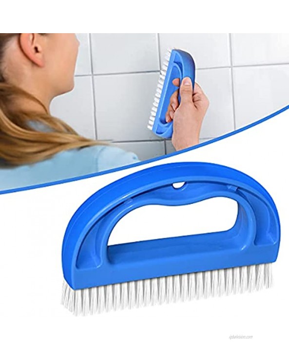 SHUNWEI Stiff Bristles Grout Brush Scrubber Cleaning Bathroom Shower Grout Cleaner Brush for Tile Floors Blue