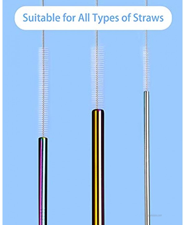 Straw Cleaner Brush ULG 9-Piece Extra Long Drinking Straw Cleaning Brush with More Soft Bristles Brush 12 Inches Bottle Cleaner Brush for Straws of Tumbler Sippy Cup Water Bottle and Pipes