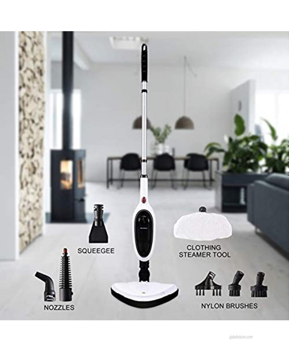 REECOO Professional Steam Mop for Hardwood Floors Floor Steamers for Tile Steam Cleaner Carpet and Upholstery with Convenient Detachable Handle Child & Pet Friendly