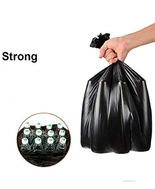 4-6 Gallon Recycled Trash Bags Biodegradable Trash Bags Compostable Garbage bags Recycling bags Degradable Waste basket Liners Bags for Bathroom Kitchen Bedroom Living Room Office Black 100 Counts