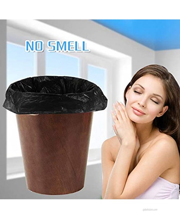 4-6 Gallon Recycled Trash Bags Biodegradable Trash Bags Compostable Garbage bags Recycling bags Degradable Waste basket Liners Bags for Bathroom Kitchen Bedroom Living Room Office Black 100 Counts
