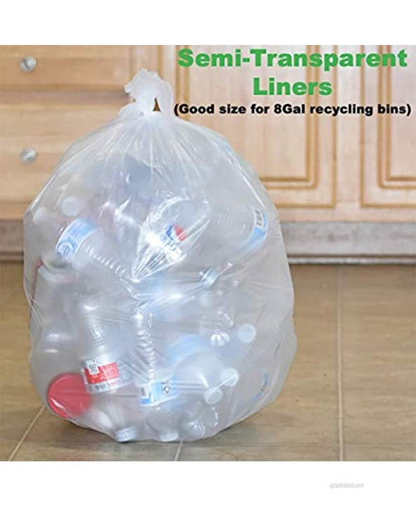 8 Gallon Medium Trash Bags 30 Liter Clear Garbage Bags Kitchen Trash Bags Plastic Wastebasket Trash Can Liners for Home Office Bins 200 Count