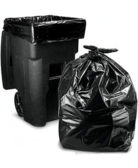 95-96 Gallon Trash Can Liners 2.0 Mil Value-Pack 25 Case w Ties Extra Large Heavy Duty Black Trash Bags 90 Gallon 95 Gallon 96 Gallon 100 Gallon