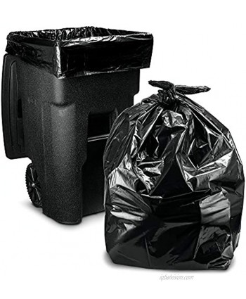 95-96 Gallon Trash Can Liners 2.0 Mil Value-Pack 25 Case w Ties Extra Large Heavy Duty Black Trash Bags 90 Gallon 95 Gallon 96 Gallon 100 Gallon