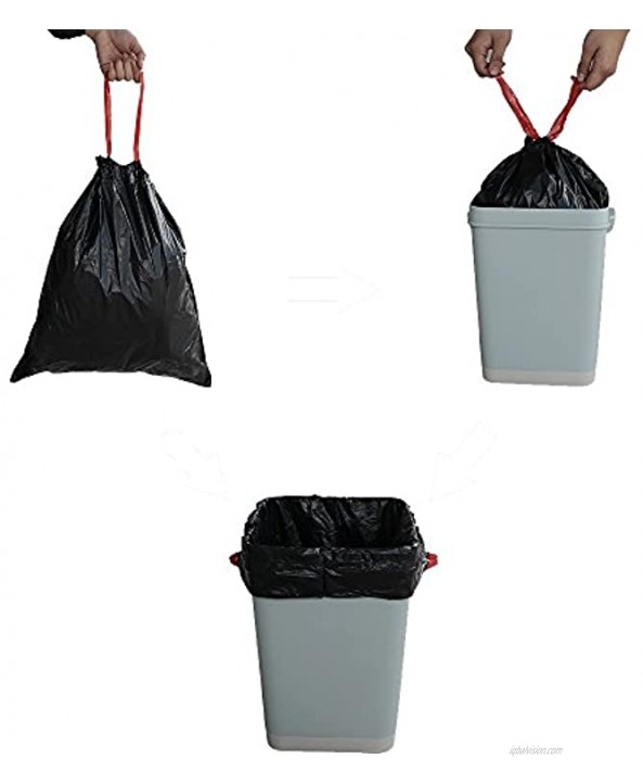 Begale 3 Gallon Drawstring Trash Bags Black 110 Counts 3 Rolls
