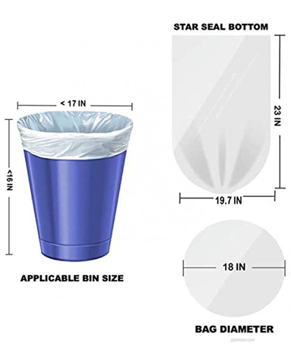 Biodegradable Trash Bags 4-6 Gallon 100 Counts Extra Thick 0.72 MIL Small Trash Bag Recycling Garbage Bags Wastebasket Liners For Home Office Kitchen Bathroom Car