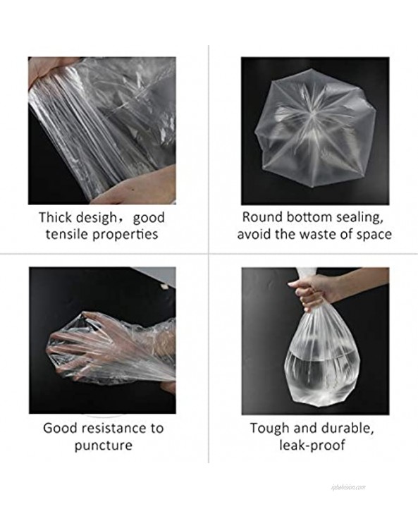 Cand 2.6 Gallon Clear Garbage Bags Small Trash Bags 110 Counts