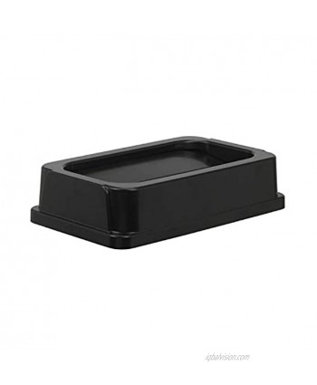 Commercial 23 Gallon Double Flip Lid for Slim Trash Can Black 1-Pack