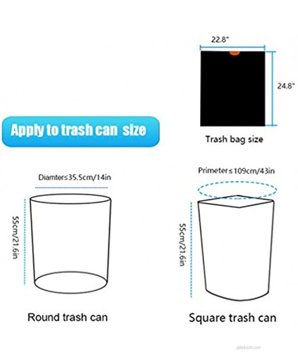 Feiupe 10 Gallon Drawstring Trash Bag Garbage Bag Trash Can Liner,0.9 Mil,90 Count Black 10 Gallon