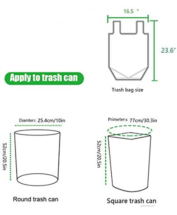 Feiupe Clear Trash Bag with Handle Small Garbage Bag Trash Can Liner,2 Gallon,120 Counts 2 Gallon