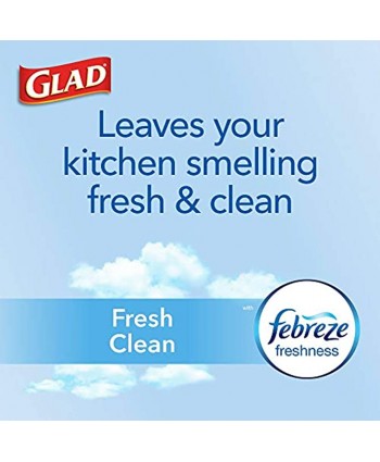 Glad ForceFlex Protection Series Tall Kitchen Trash Bags 13 Gal Fresh Clean with Febreze 110 Ct Package May Vary
