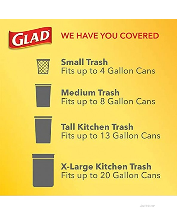 Glad ForceFlex Tall Kitchen Drawstring Trash Bags – 13 Gallon White Trash Bag Gain Island Fresh scent with Febreze Freshness – 50 Count Package may vary