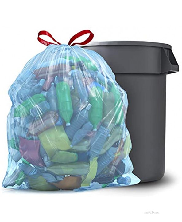 Glad Large Drawstring Recycling Bags 30 Gallon Blue Trash Bag 28 Count Package May Vary CXC-212