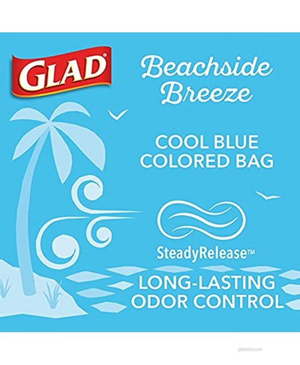 Glad Small Kitchen Drawstring Trash Bags 4 Gallon Green Trash Bag Febreze Beachside Breeze 80 Count Package May Vary