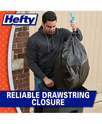 Hefty Ultra Strong Multipurpose Large Trash Bags Black White Pine Breeze Scent 30 Gallon 25 Count
