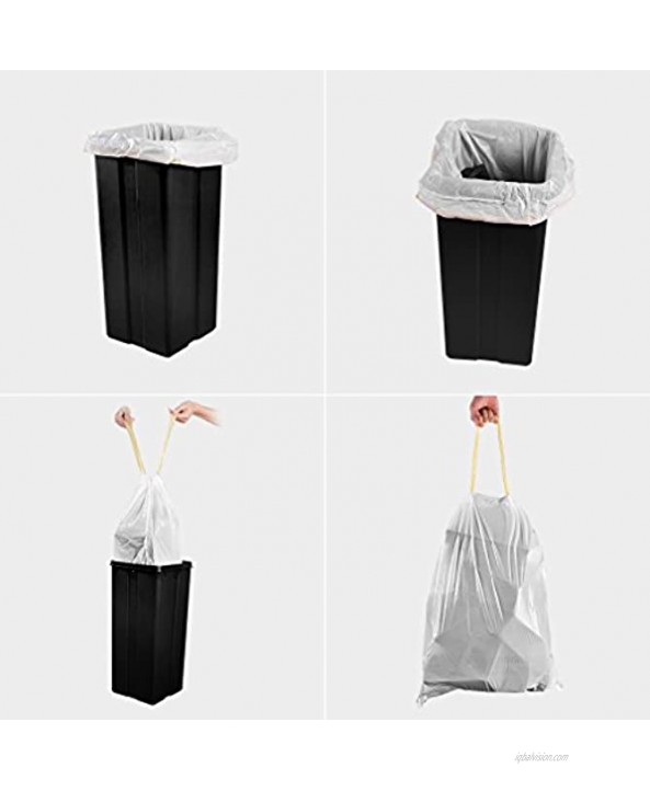 meidong Trash Bags Garbage Bags 13 Gallon Large Tall Kitchen Drawstring Strong Bags For Trash Can Garbage Bin 5 Rolls 115 Counts