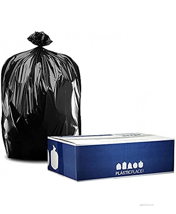 Plasticplace 25-30 Gallon Trash Bags │ 2.0 Mil │ Black Heavy Duty Garbage Can Liners │ 30 x 36 100 Count W25LDB3