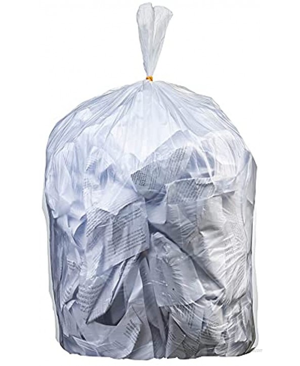 Plasticplace 32-33 Gallon Trash Bags │ 16 Microns │ Clear High Density Garbage Can Liners │ 33” x 40” 250 Count