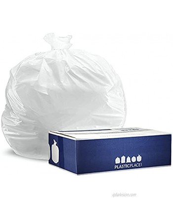 Plasticplace 4 Gallon Trash Bags │ 0.5 Mil │ White Garbage Can Liners │ 17" x 18" 250 Count