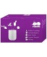 Purring Small Garbage Bags with Quick-Dispense 4 Gallon Trash Can Liners with Cute and Compact Package 100 Count Purple