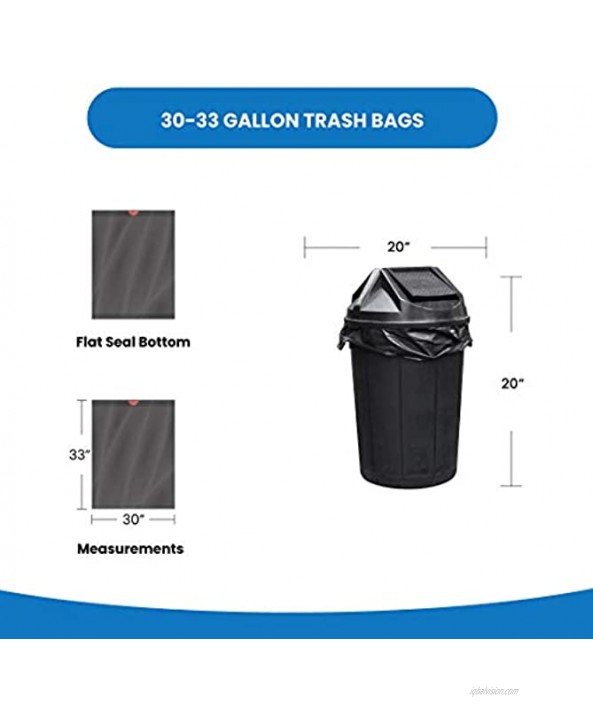 Reli. 33 Gallon Trash Bags Drawstring | 150 Count | Black | 33 Gallon Garbage Bags Heavy Duty | Large 33 Gal | Multipurpose