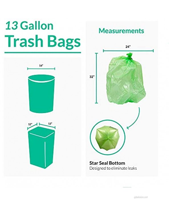 Reli. Biodegradable 13 Gallon Trash Bags 100 Count, Green ASTM D6954 ...