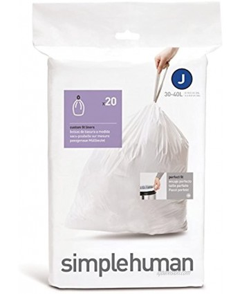 Simple Human Trash Can Liners 30-40 L 1.18mil 20 Roll
