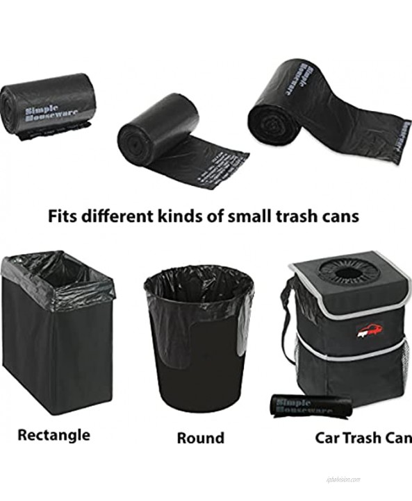 SimpleHouseware 4 Gallon Trash Bags Black 80 Count