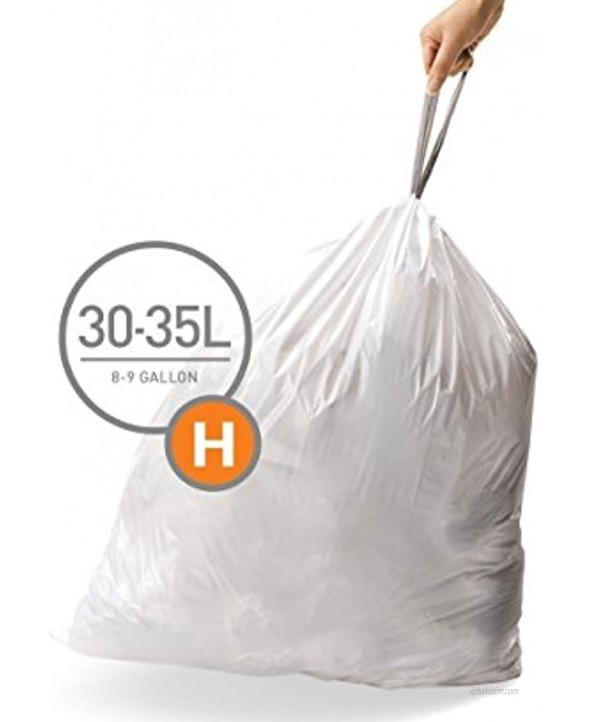 simplehuman Custom Fit Trash Can Recycling Liner V 16-18 L 4.2-4.8 Gal 50-Count Box