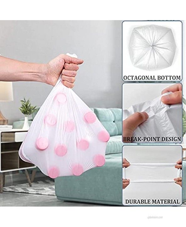 Small Trash Bags 4 Gallon 105 Count 4 Gallon Trash Bag Unscented Small Garbage Bags Bathroom Trash Bags for Office Kitchen Bedroom 4 Gal Small Trash Can Liners 15 Liter White