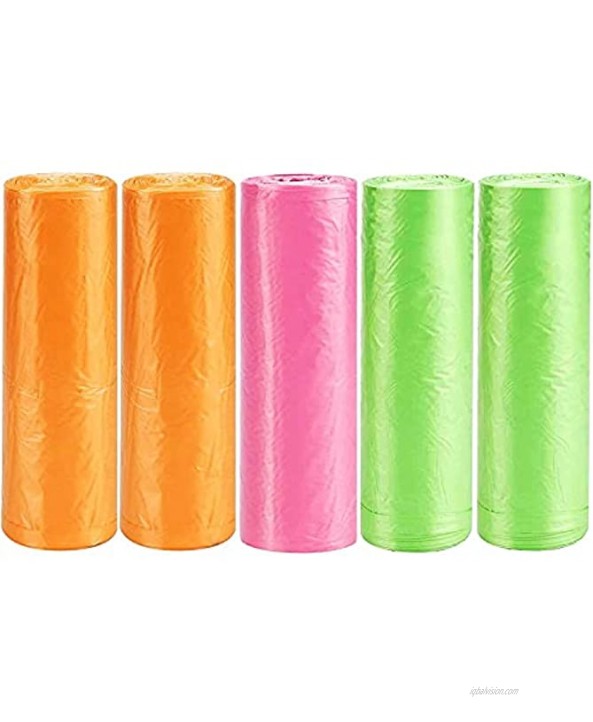Small Trash bags 4 Gallon,Bathroom Trash Bags Small Garbage Bags Biodegradable Trash bags for Bathroom Office Home 5 Rolls100 Count Colored