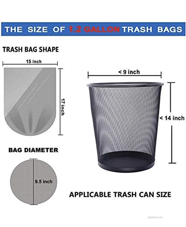Small Trash Bags CCLINERS 1.2 Gallon 240 Small Garbage Bags Mini Bathroom 1 Gallon Trash Bags 240 Count