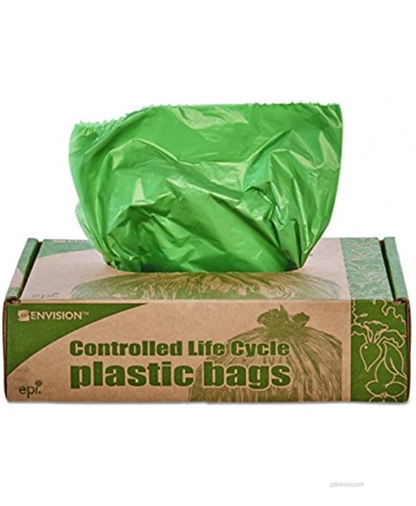 Stout by Envision 33 Gallon Controlled Life Cycle Trash Bags 40 Bags 1.1 mil Heavy Duty Eco Friendly Degradable Recycling Garbage Can Liners