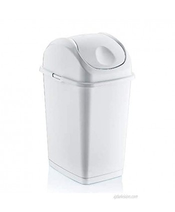 Superio 434 9.2 Gallon Slim Trash Can Size: Pack of 1 White