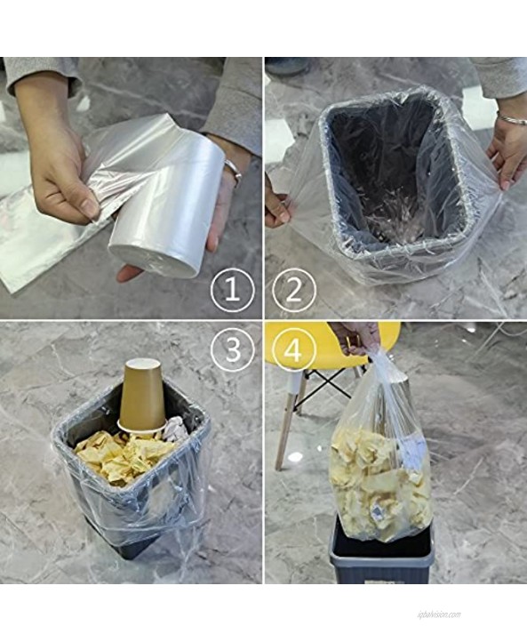 Yubine 13 Gallon Clear Kitchen Trash Bags 220 Counts