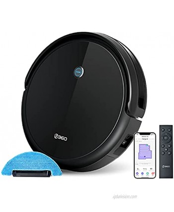360 Smart Vacuum Robot Cleaner and Mop 2600 Pa Suction Smart IR Remote Control 2-in-1 Vacuum and Mop 4 Cleaning Modes Anti-Drop Sensors Automatic Self Charging Robotic Vacuum Cleaner Ultra-Thin