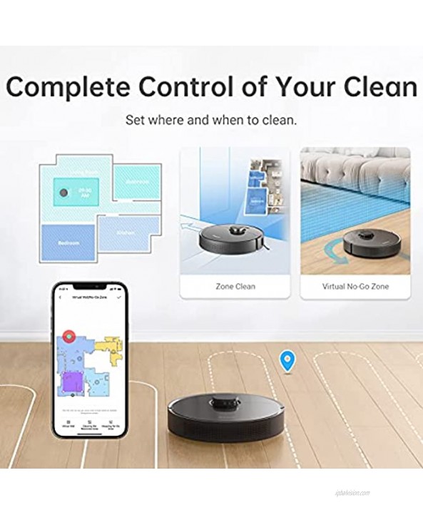 Dreametech Z10 Pro Robot Vacuum with Automatic Dirt Disposal-Empties Itself for 65 Days LiDAR Navigation & 3D Obstacle Avoidance 4000 Pa Suction Power & Smart Mapping Compatible with Alexa