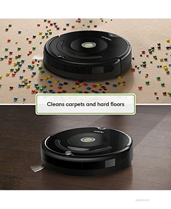iRobot Roomba 614 Robot Vacuum- Good for Pet Hair Carpets Hard Floors Self-Charging