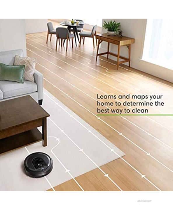 iRobot Roomba i7 7150 Robot Vacuum- Wi-Fi Connected Smart Mapping Works with Alexa Ideal for Pet Hair Works With Clean Base Black